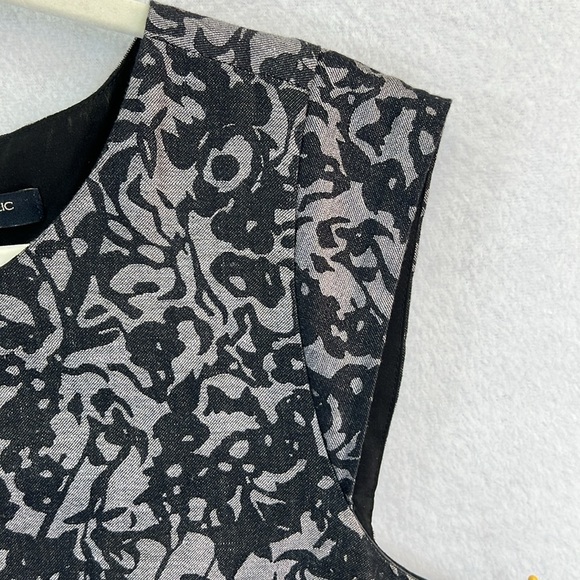 J. Crew Sheath Dress Size 12 Black/Gray Linen Blend Cap Sleeves Lined EUC - Picture 5 of 12